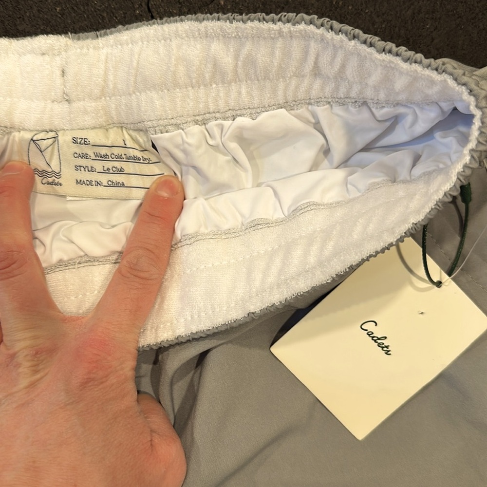 Gray Drawstring Shorts - Picture 3 of 4